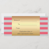 ギフト券 |コーラルモダングレー美しいサロン (裏面)