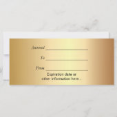 ギフト券 |ダークモダンマーブル金ゴールドラベル (裏面)