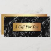 ギフト券 |ダークモダンマーブル金ゴールドラベル (正面/裏面)