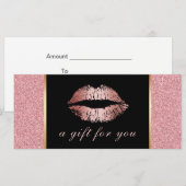 ギフト券 |バラ金ゴールドグリッターリップサロン (正面/裏面)