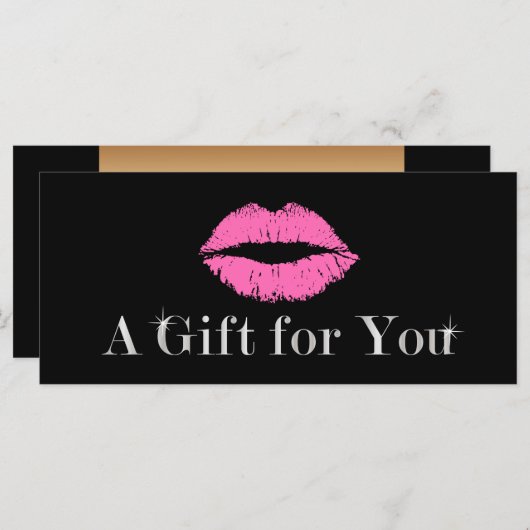 ギフト券 |ピンクリップメイクアップ美しいサロン (正面/裏面)