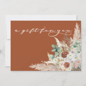 ギフト券 ボヘミアンパンパスグラス テラコッタ (正面)