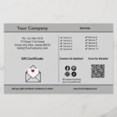 ギフト券 & ボーナス 母の日 プロモーション チラシ (裏面)