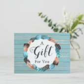 ギフト券 ラスティックターコイズウッド＆フェザーズ (スタンド正面)