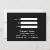 ギフト券 |ヴィンテージダークフローラサロンスパ (裏面)