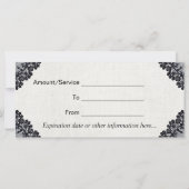 ギフト券 |ヴィンテージブラックレースヘアサロン (裏面)