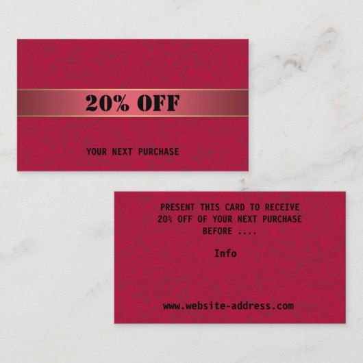 ギフト券 名刺 (正面/裏面)