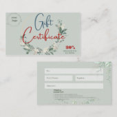 ギフト券 名刺 (正面/裏面)