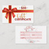 ギフト券 名刺 (正面/裏面)
