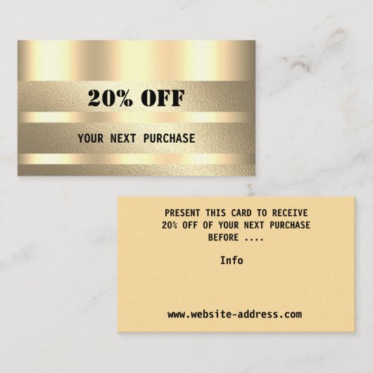 ギフト券 名刺 (正面/裏面)