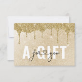 ギフト券 |金ゴールドグリッタードロップ (正面)