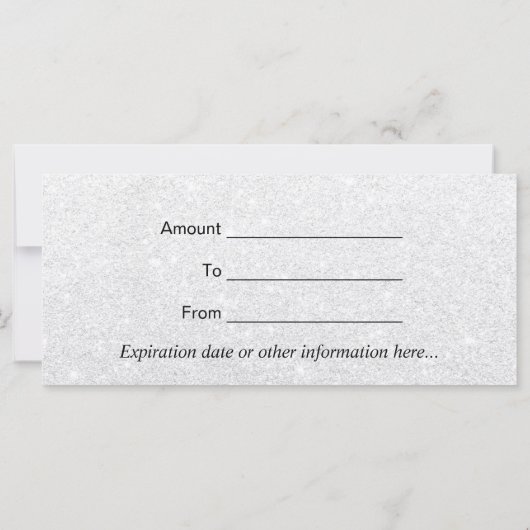 ギフト券 |金ゴールドグリッターリップ美しいサロン (裏面)