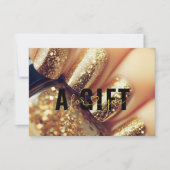 ギフト券 |金ゴールドグリッター爪、 ネイル (正面)