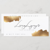 ギフト券 |金ゴールドブラシのミニマル (正面/裏面)