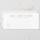 ギフト券 |金ゴールドブラシのミニマル (裏面)