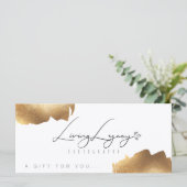 ギフト券 |金ゴールドブラシのミニマル (スタンド正面)