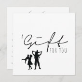 ギフト券 |金ゴールドブラシのミニマル (正面/裏面)