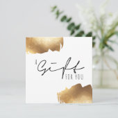 ギフト券 |金ゴールドブラシのミニマル (スタンド正面)