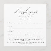 ギフト券 |金ゴールドブラシのミニマル (裏面)