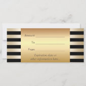 ギフト券 |金ゴールドリップモダンストライプサロン (裏面)