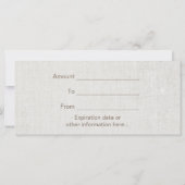 ギフト券 | Lotusセラピーサロンとスパ (裏面)