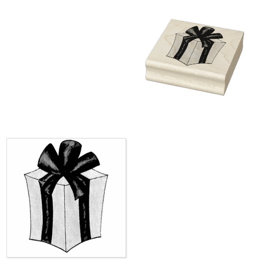 ギフト包まれたプレゼント箱クリスマス誕生日パーティー ラバースタンプ (押印)