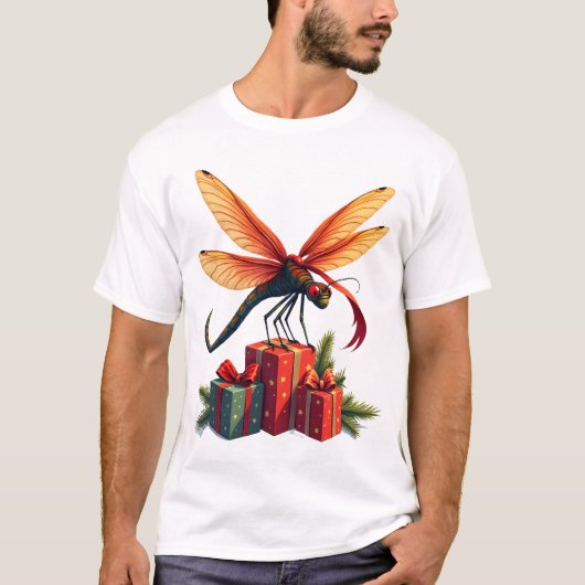 ギフト包装されたトンボ Tシャツ (正面)