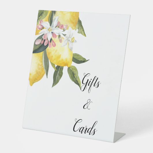ギフト及びカードブライダルシャワー標識 台座サイン (正面)