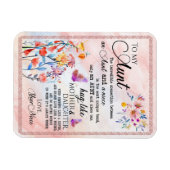 ギフト叔母さん|姪からの叔母の愛への手紙 マグネット (横)