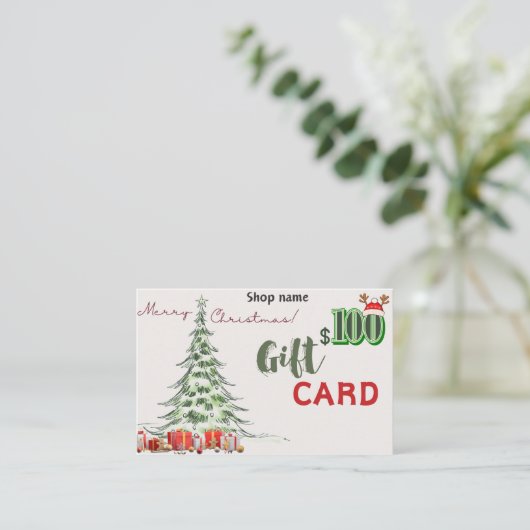 ギフト名刺$100 名刺 (スタンド正面)