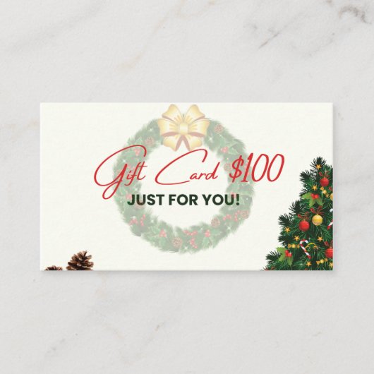 ギフト名刺$100 名刺 (正面)