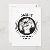 ギフト名 パーソナライズ ユニーク ゲーミング 誕生日 ポストカード (正面/裏面)