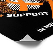 ギフト女性男性私のパパ白血病の記憶の中の子供 ポスター (角)