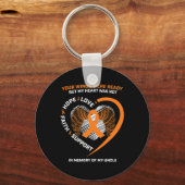 ギフト女性男性私の叔父の白血病Aの子供の記憶 キーホルダー (正面)