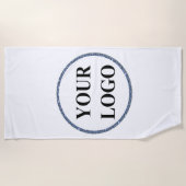 ギフト子供へクリスマスホリデーあなたのロゴを追加 ビーチタオル (正面)