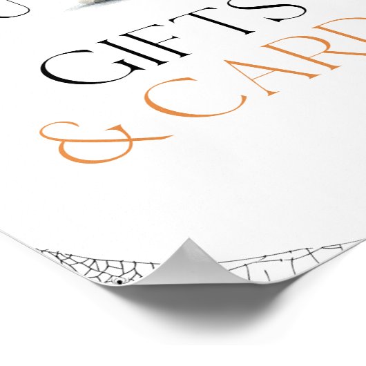 ギフト小さなブー赤ちゃんシャワーハロウィーン ポスター (角)