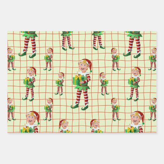 ギフト小妖精や小人 ラッピングペーパーシート (正面)