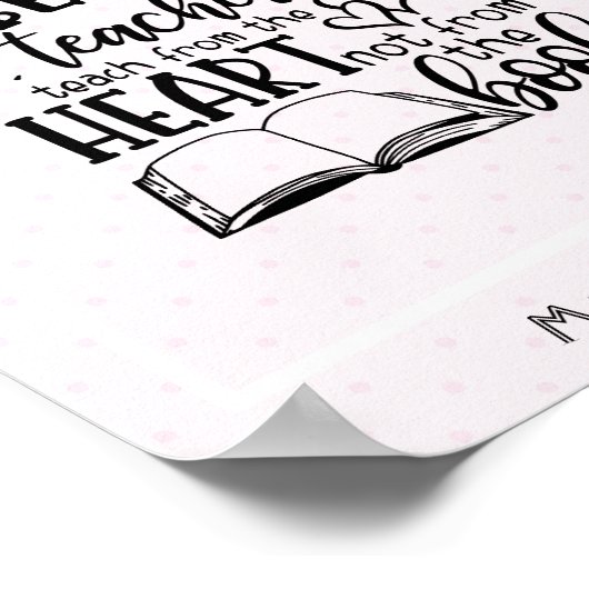 ギフト教えと呼ばれる本の先生ではないハートから ポスター (角)