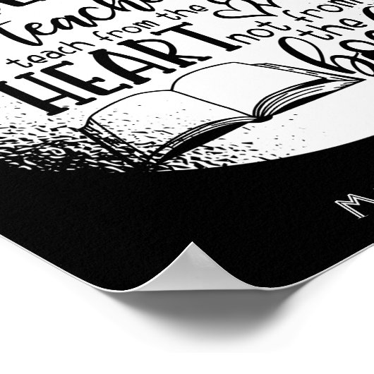 ギフト教えと呼ばれる本の先生ではないハートから ポスター (角)