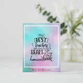 ギフト教えと呼ばれる本の先生ではないハートから ポストカード (スタンド正面)