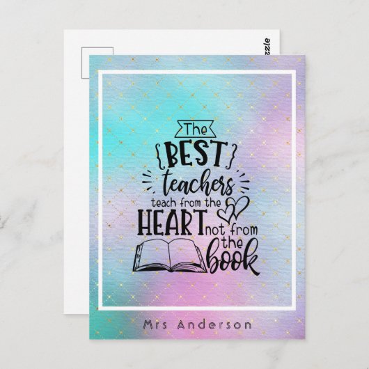 ギフト教えと呼ばれる本の先生ではないハートから ポストカード (正面/裏面)