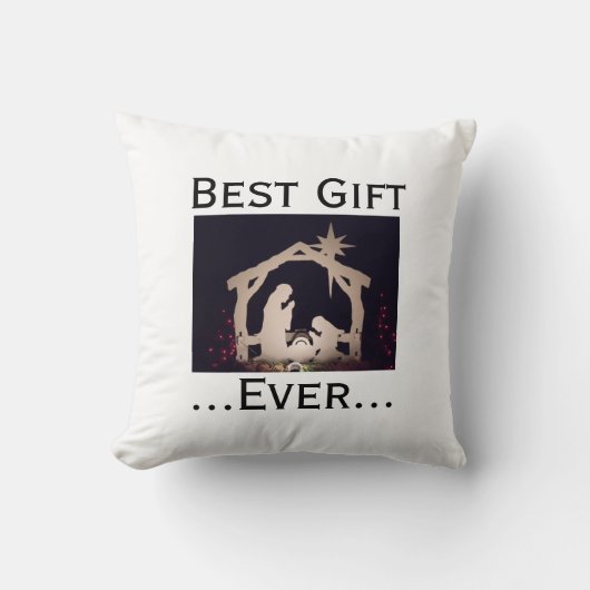 ギフト最高のエバークリスマス出生 クッション (正面)