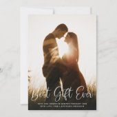 ギフト最高のエバーベビー妊娠クリスマス写真 シーズンカード (正面)