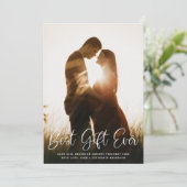 ギフト最高のエバーベビー妊娠クリスマス写真 シーズンカード (スタンド正面)