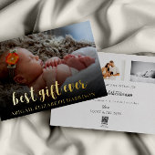 ギフト最高のエバー新生児写真クリスマスカード 箔シーズンカード