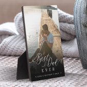 ギフト最高のパパのEverエレガントスクリプト&フルフォト フォトプラーク