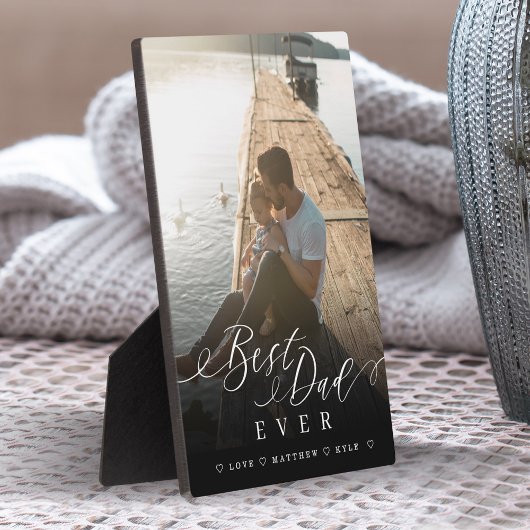 ギフト最高のパパのEverエレガントスクリプト&フルフォト フォトプラーク