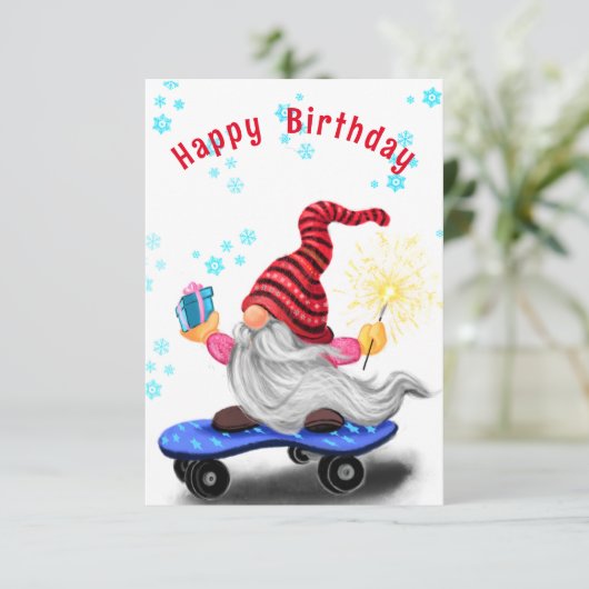 ギフト格言カード付きおもしろい誕生日 (スタンド正面)