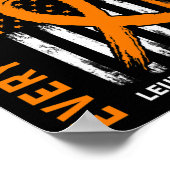 ギフト欠乏性白血病認識度旗 ポスター (角)