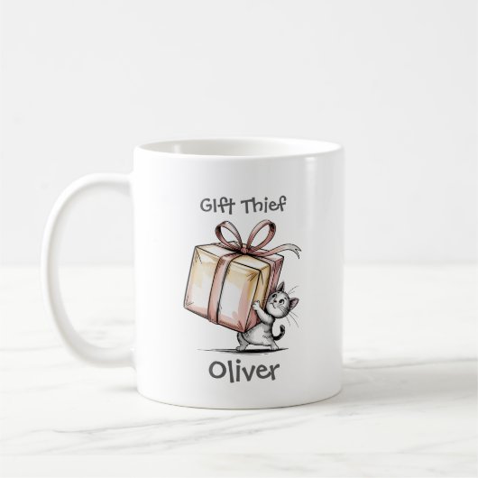 ギフト泥棒 楽しい家族でお揃いのクリスマス コーヒーマグカップ (左)